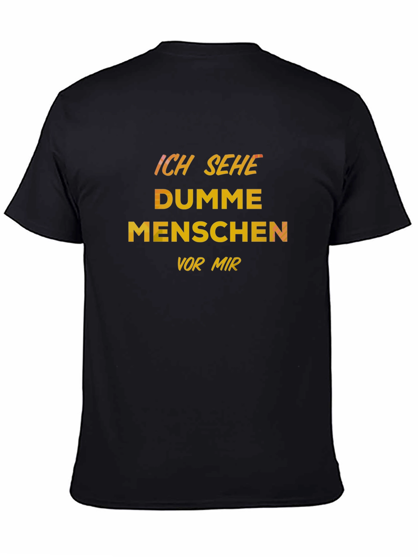 Camiseta Negra con Texto Veo Gente Tonta