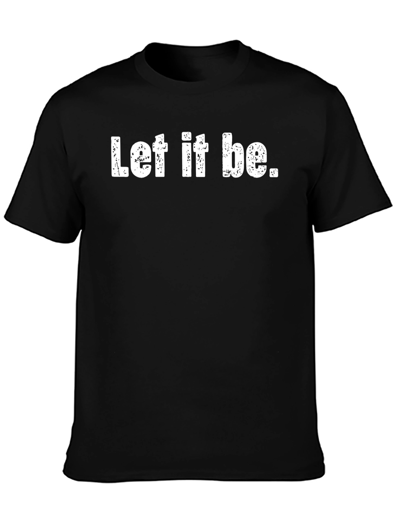 Camiseta Negra Let it be para Hombre