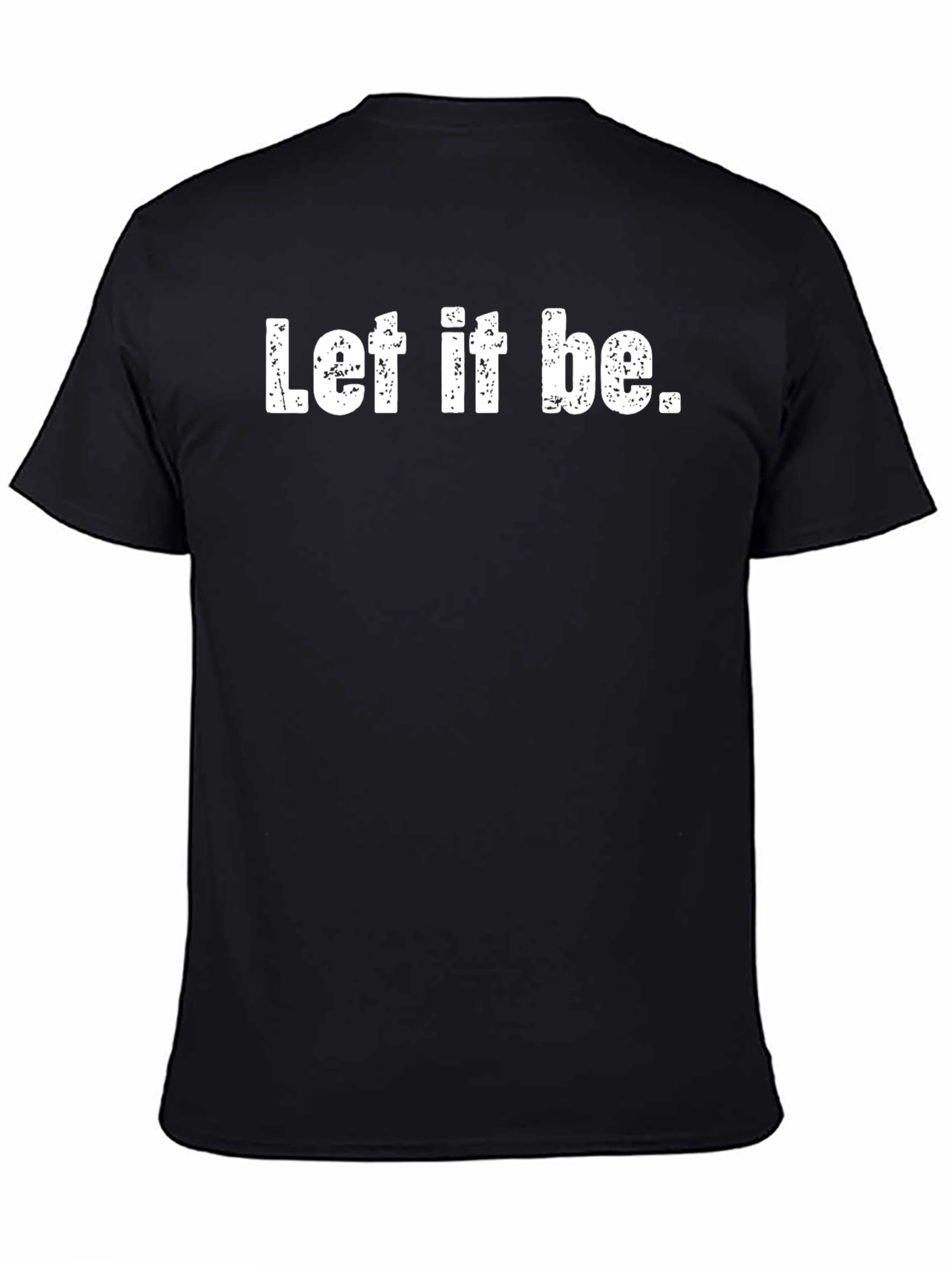 Camiseta Negra Let it be para Hombre