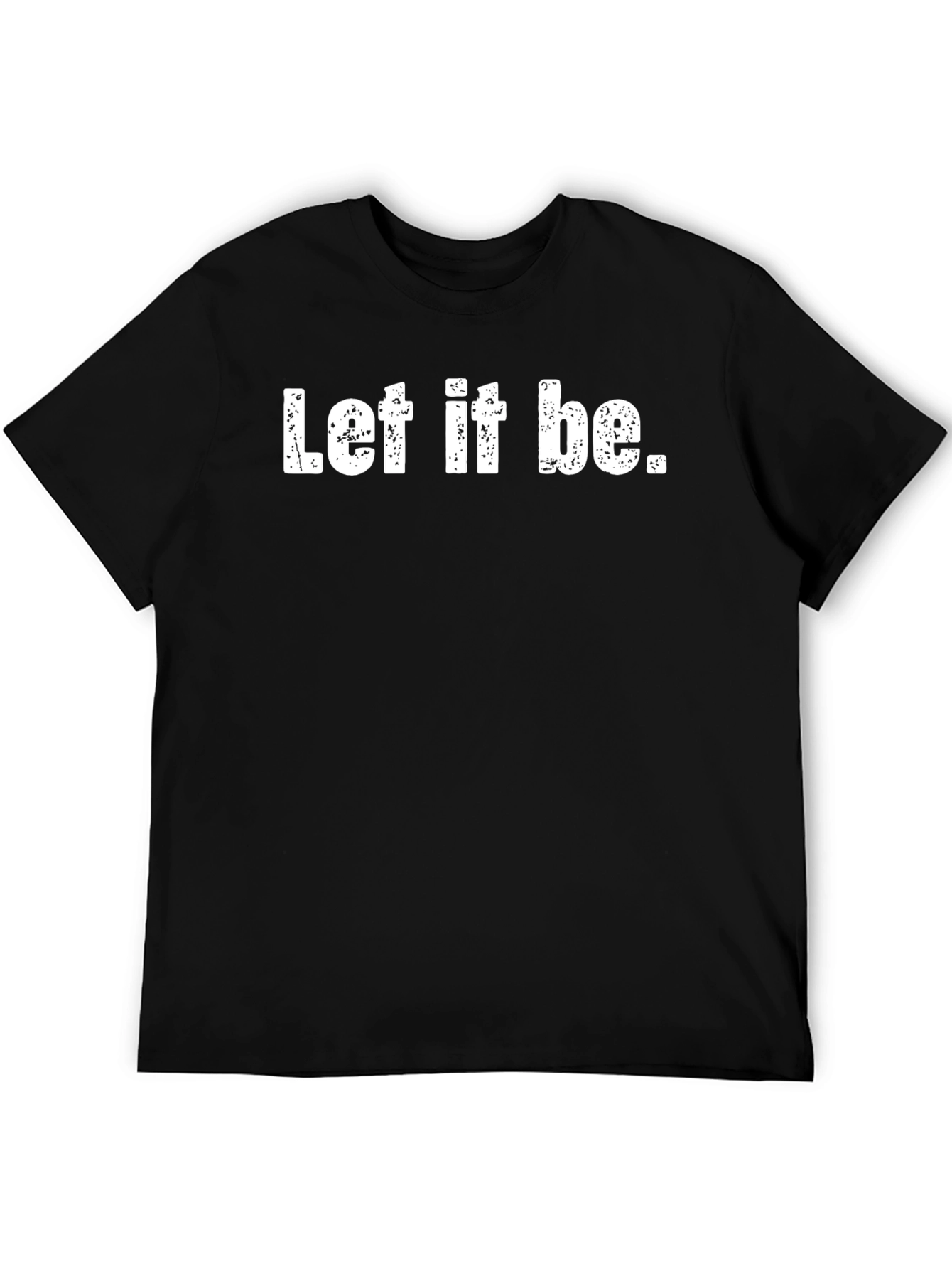 Camiseta Negra Let it be para Hombre