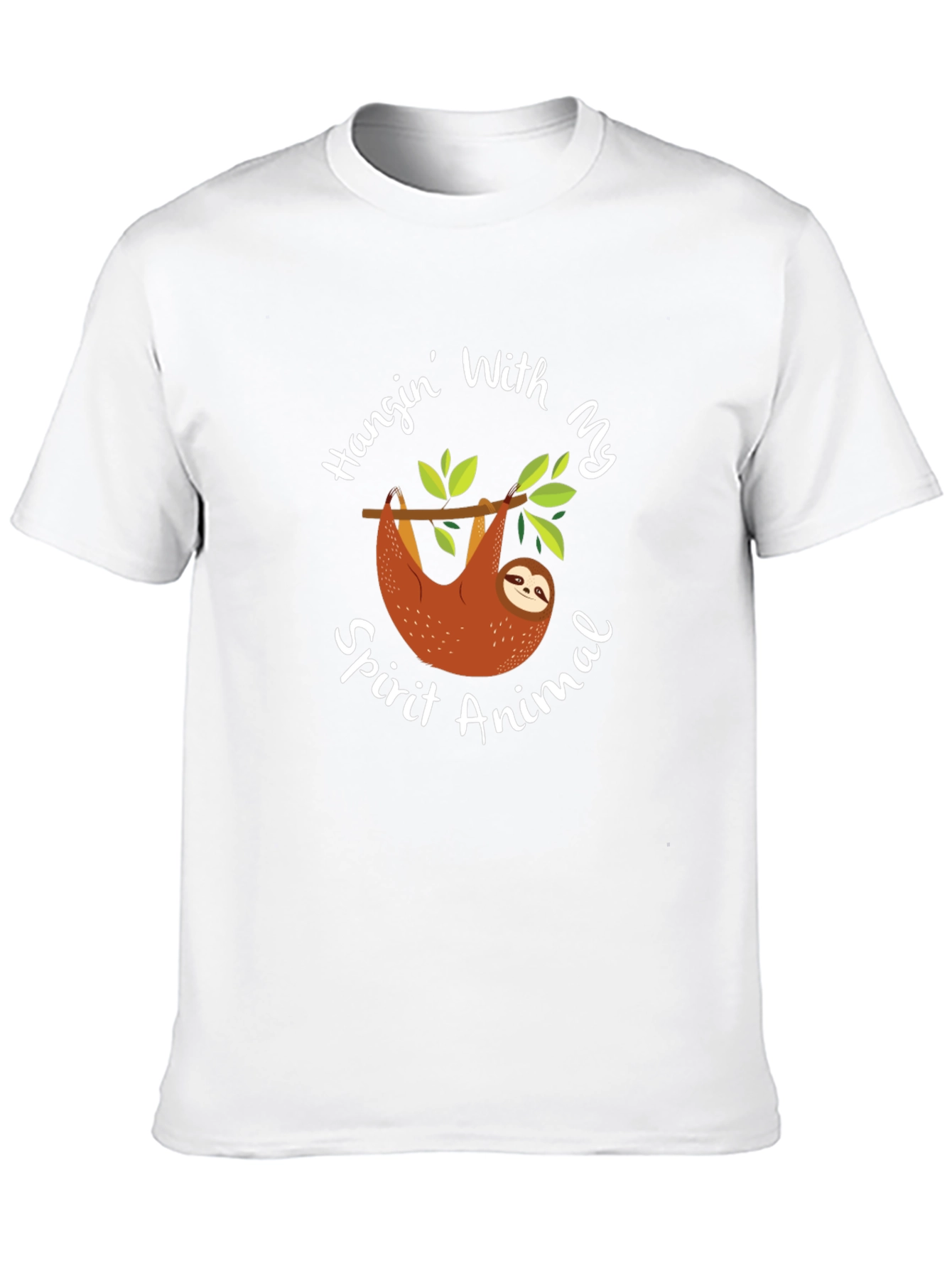 Camiseta Negra con Diseño de Perezoso Spirit Animal