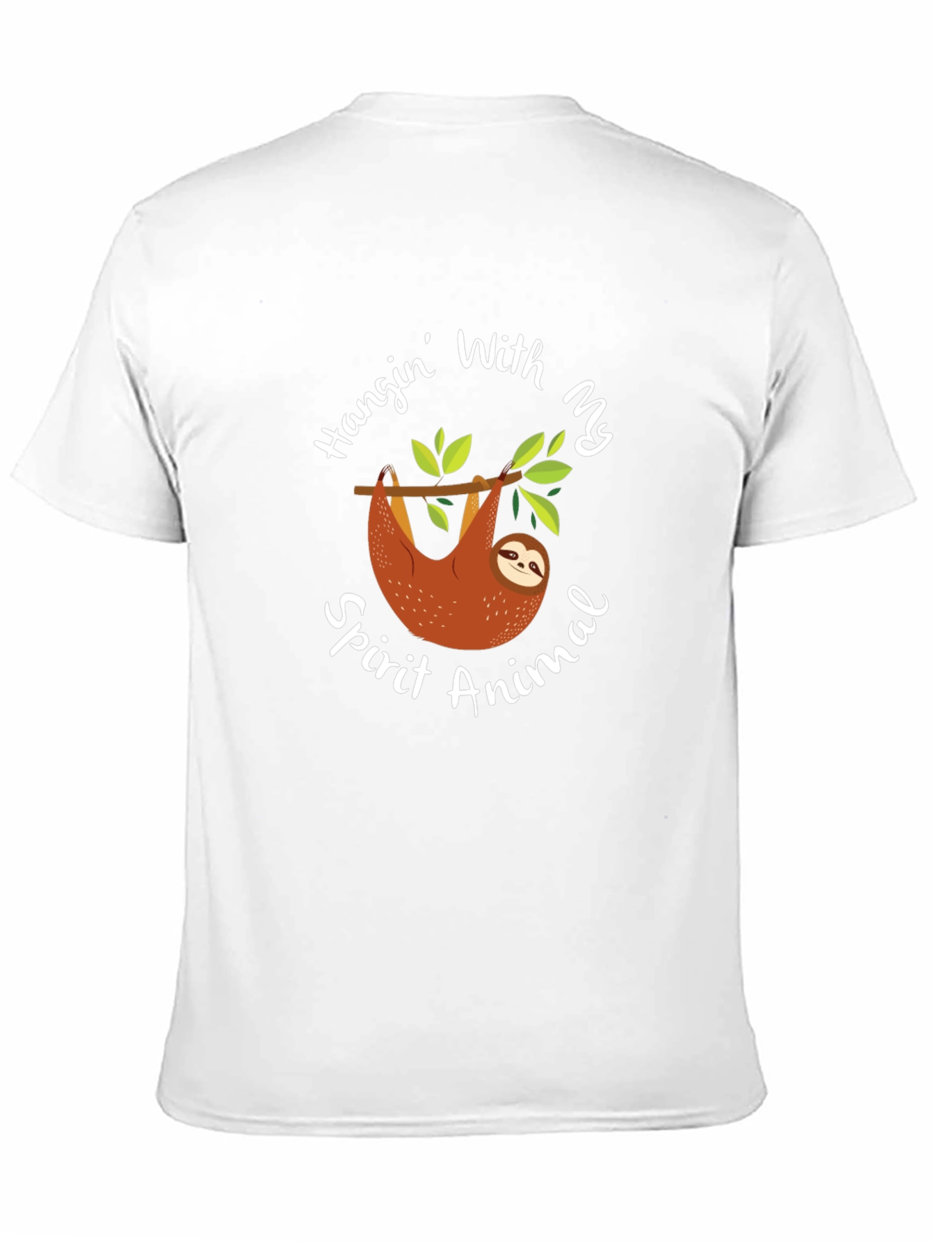 Camiseta Negra con Diseño de Perezoso Spirit Animal