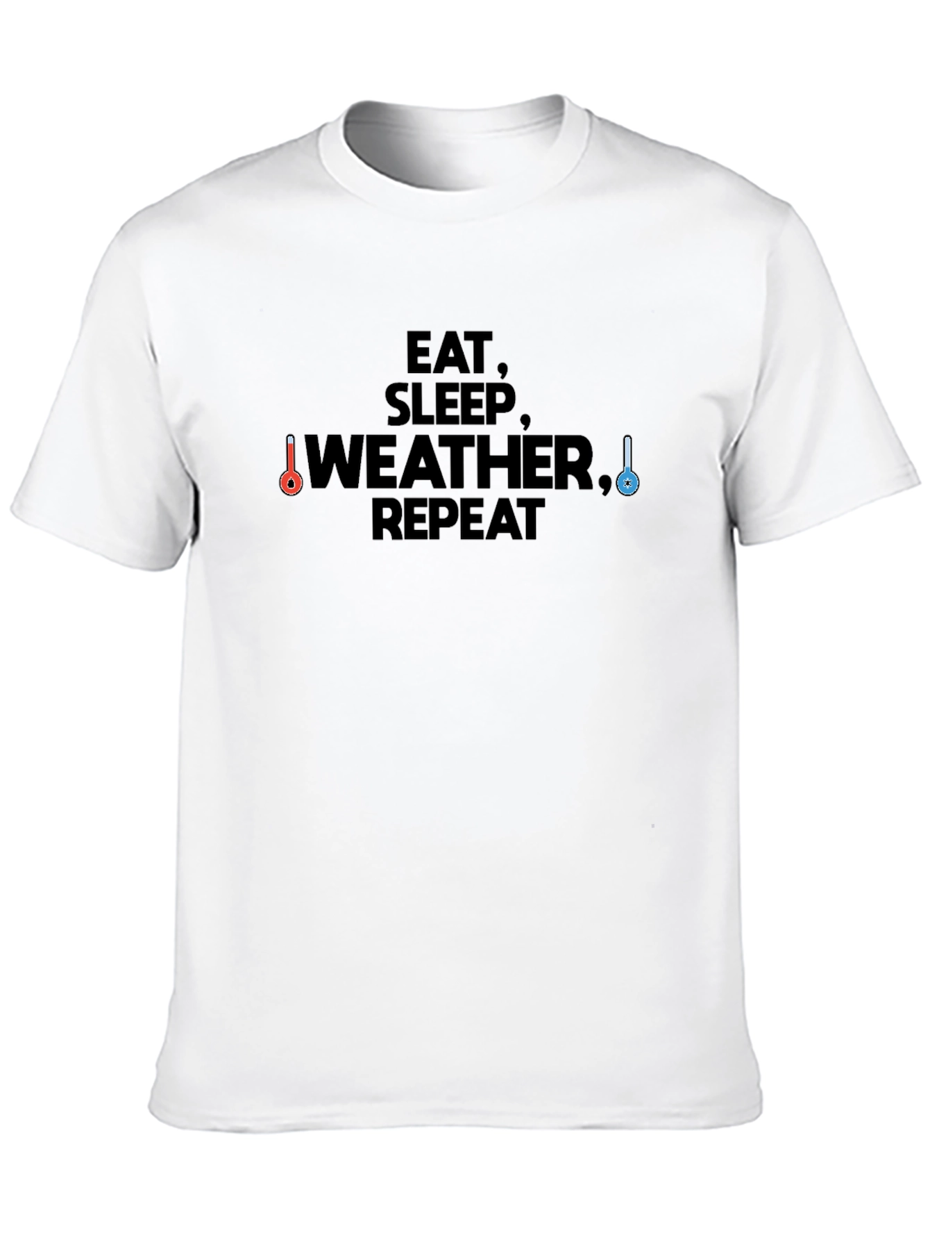 Camiseta Negra Eat Sleep Weather Repeat
