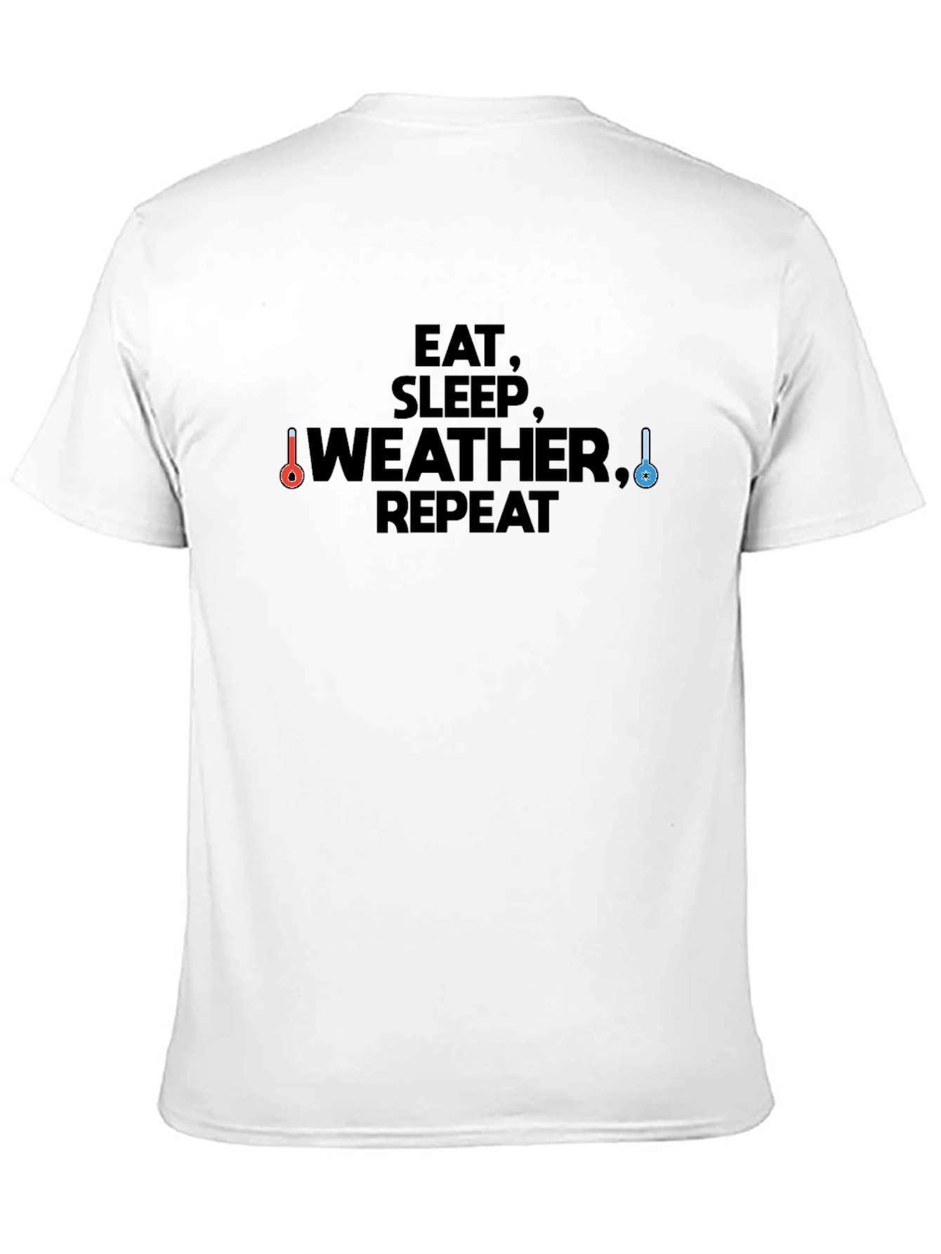 Camiseta Negra Eat Sleep Weather Repeat
