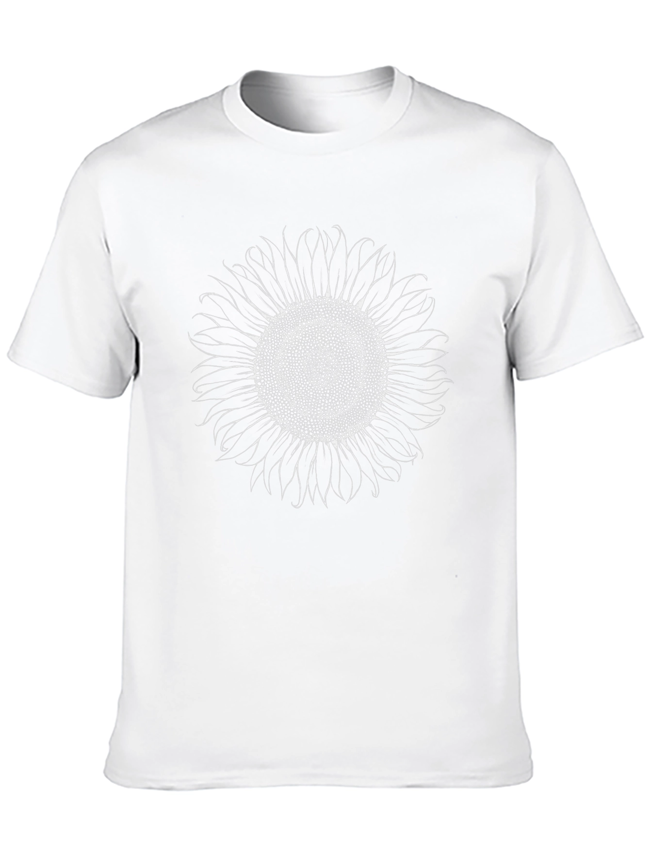 Camiseta Negra con Girasol Artístico