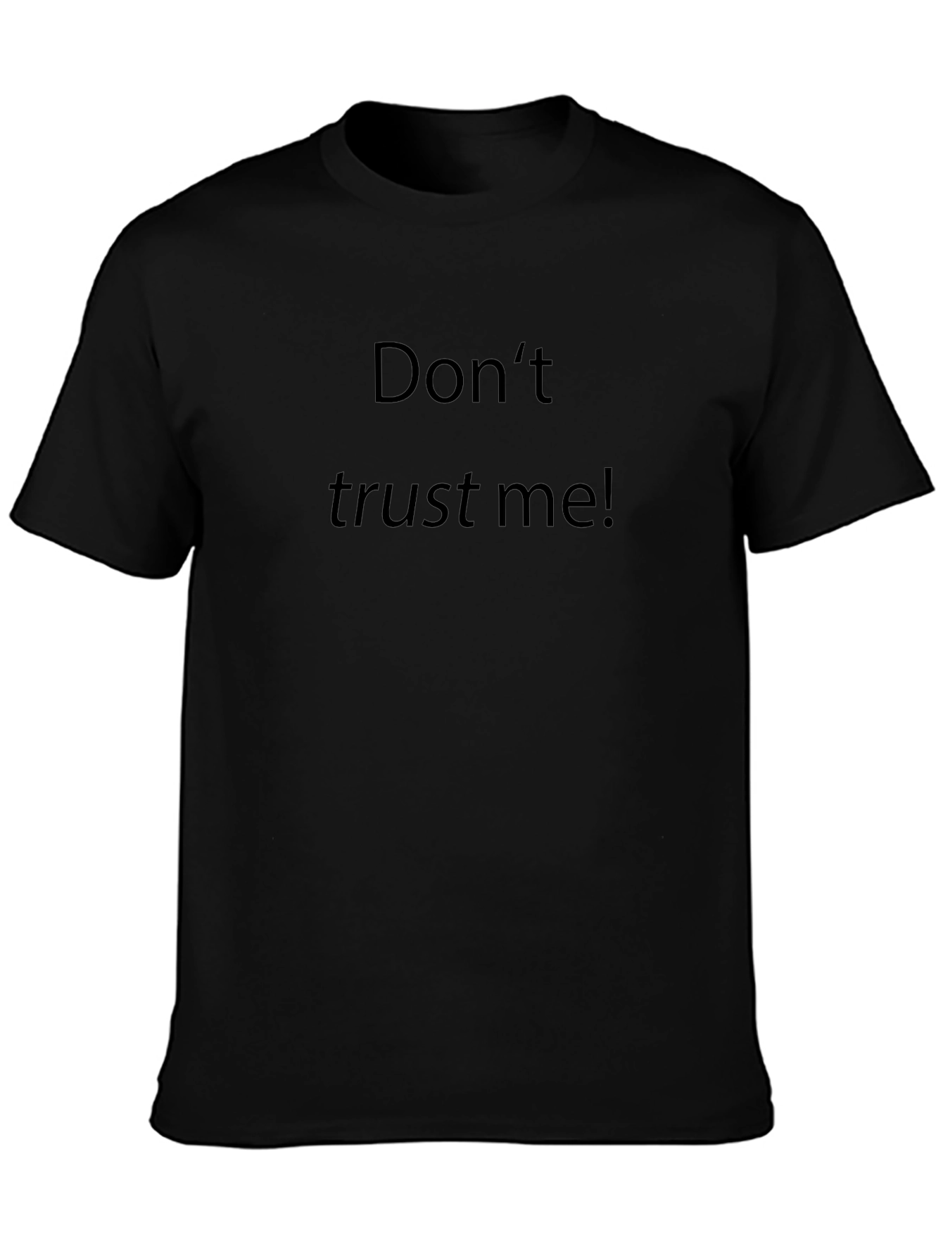 Camiseta Negra No Confíes En Mí para Hombre