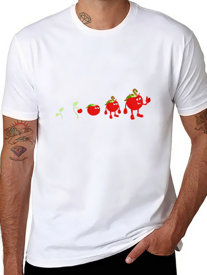 Camiseta Negra Evolución del Tomate