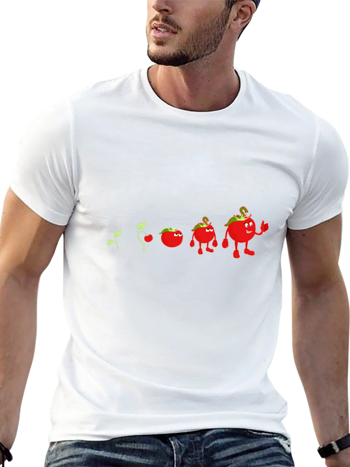 Camiseta Negra Evolución del Tomate