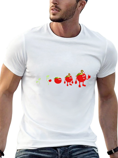 Camiseta Negra Evolución del Tomate