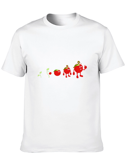 Camiseta Negra Evolución del Tomate