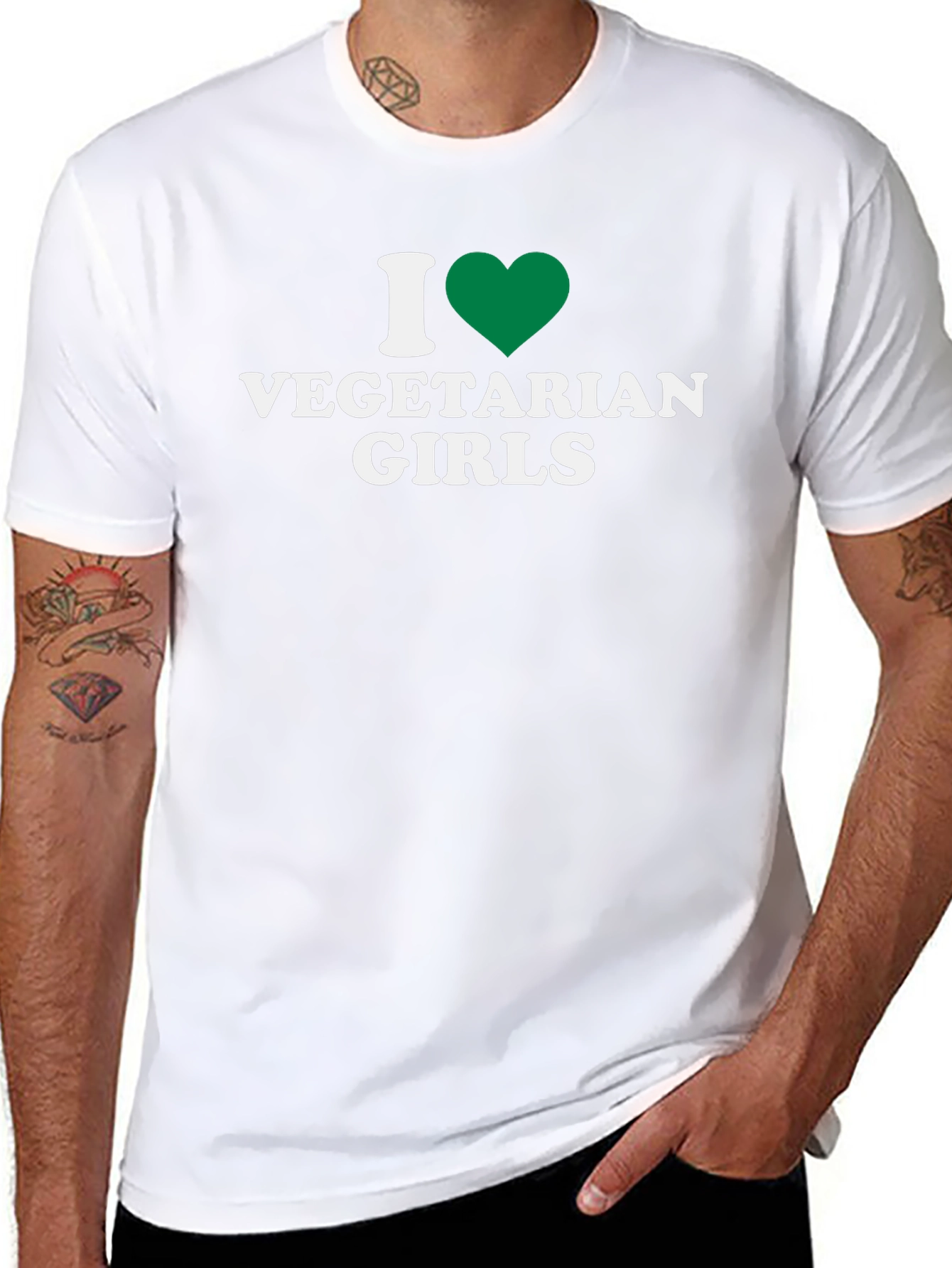 Camiseta Negra Amo a las Vegetarianas