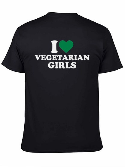 Camiseta Negra Amo a las Vegetarianas