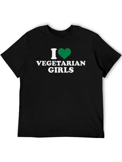 Camiseta Negra Amo a las Vegetarianas