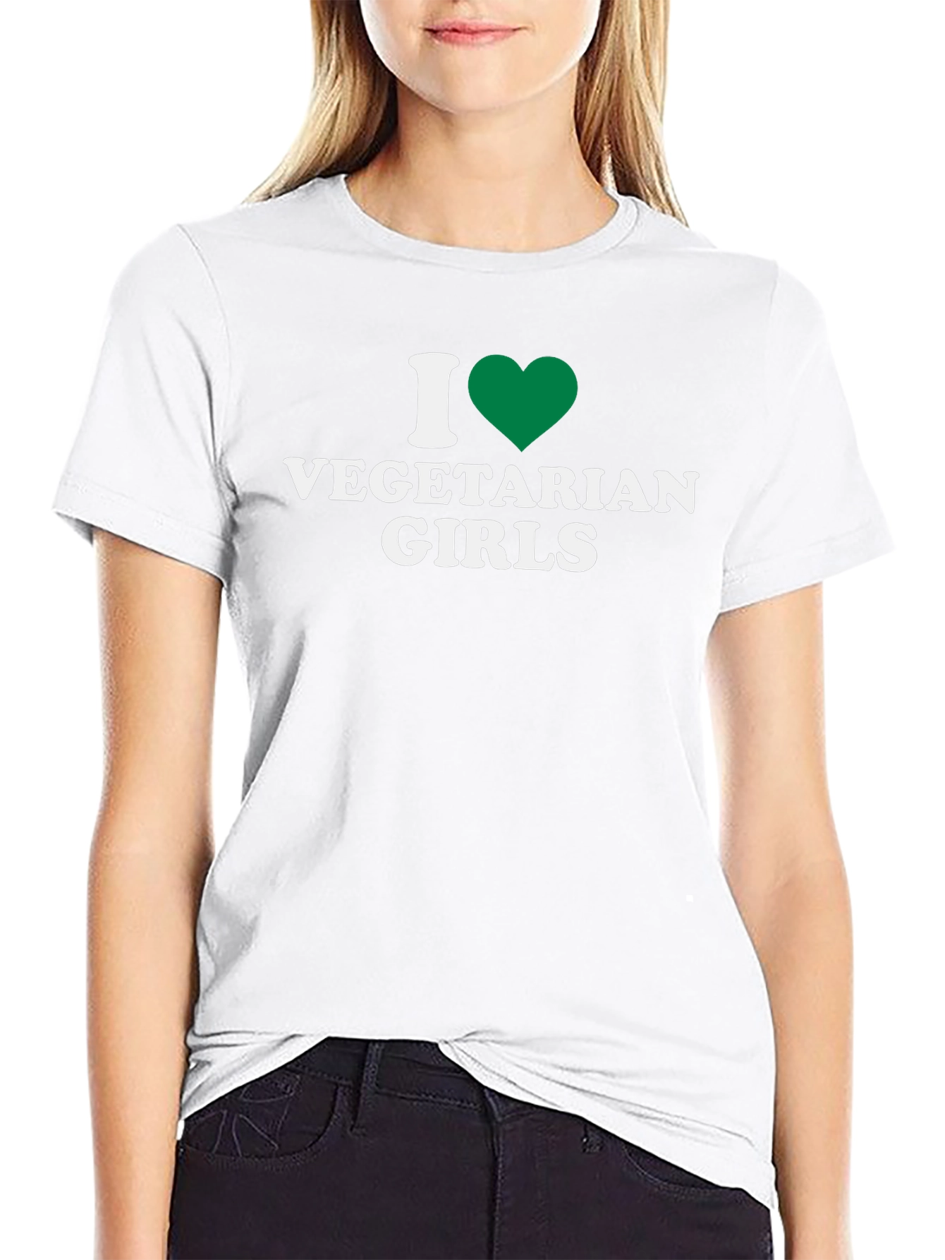 Camiseta Negra Amo a las Vegetarianas