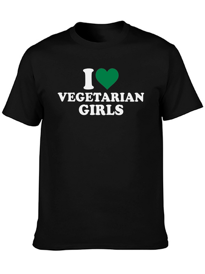 Camiseta Negra Amo a las Vegetarianas