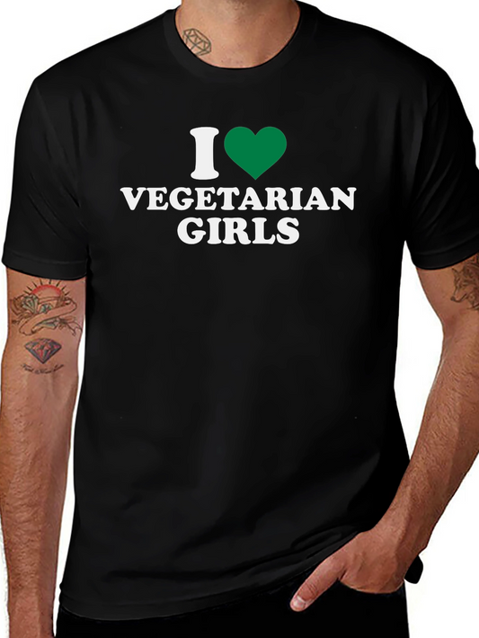 Camiseta Negra Amo a las Vegetarianas