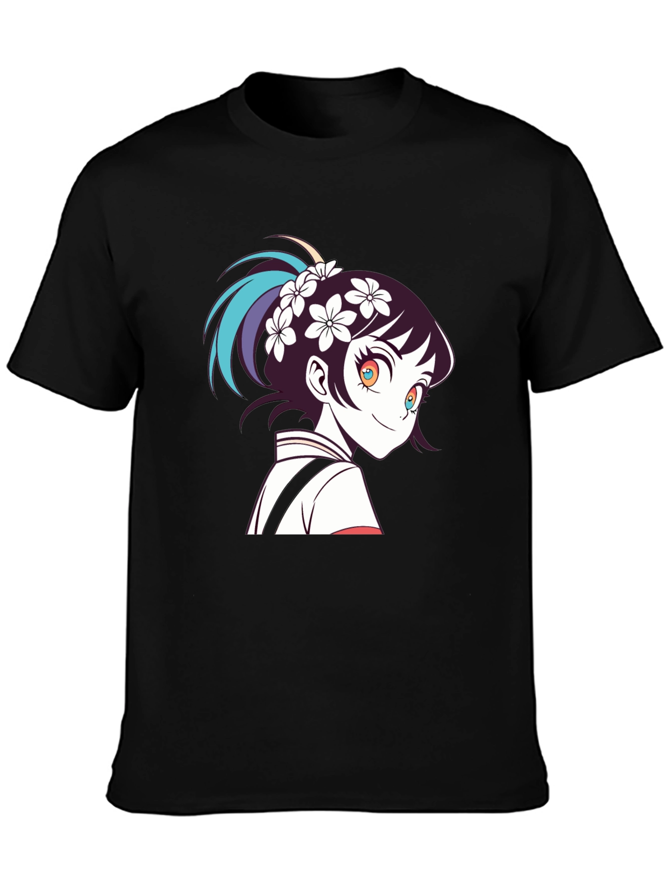 Camiseta Negra con Diseño Anime