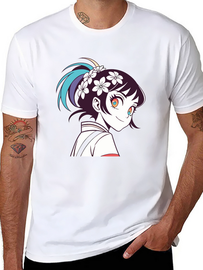 Camiseta Negra con Diseño Anime