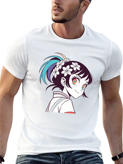 Camiseta Negra con Diseño Anime