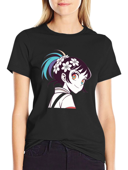 Camiseta Negra con Diseño Anime