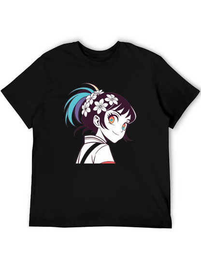 Camiseta Negra con Diseño Anime