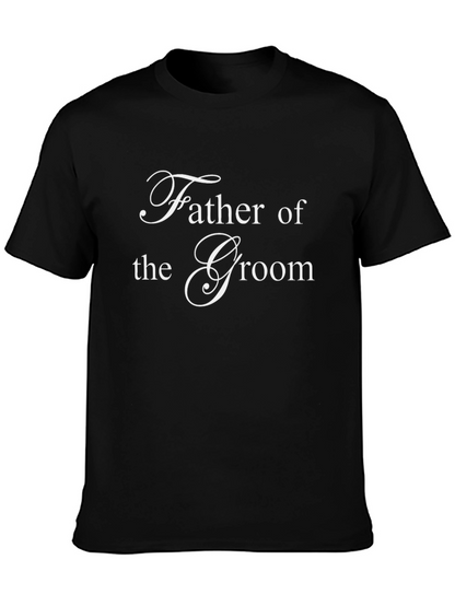 Camiseta Negra Padre del Novio Elegante