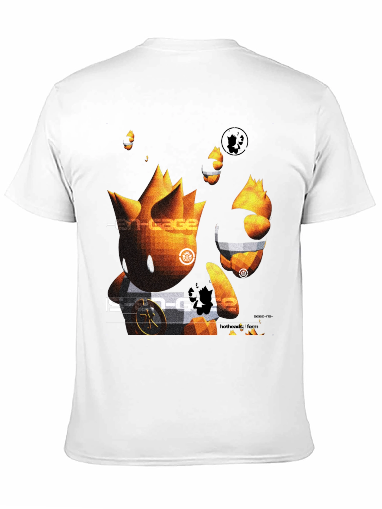 Camiseta Negra con Diseño Gráfico Abstracto