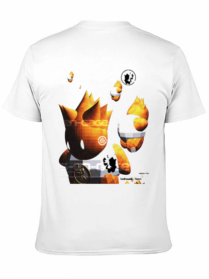 Camiseta Negra con Diseño Gráfico Abstracto