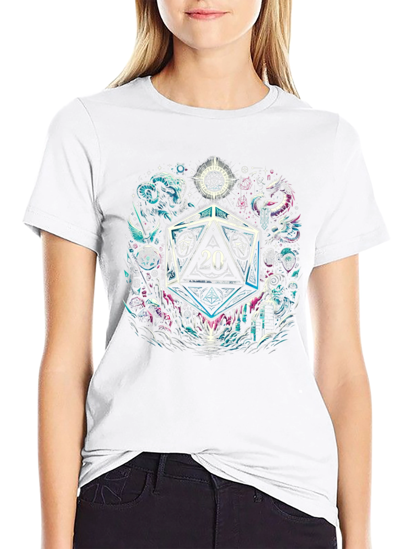 Camiseta Negra D20 Fantasía