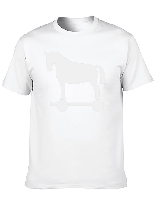 Camiseta Hombre Diseño Caballo de Troya Clásica