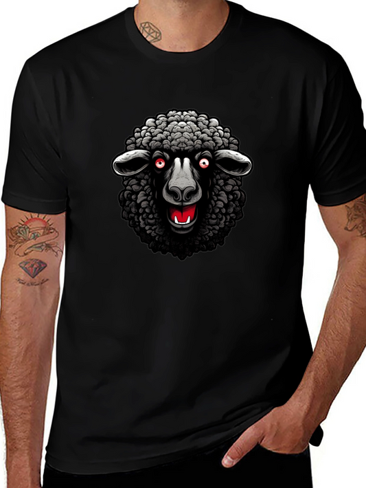 Camiseta Negra Oveja Malvada Diseño Único