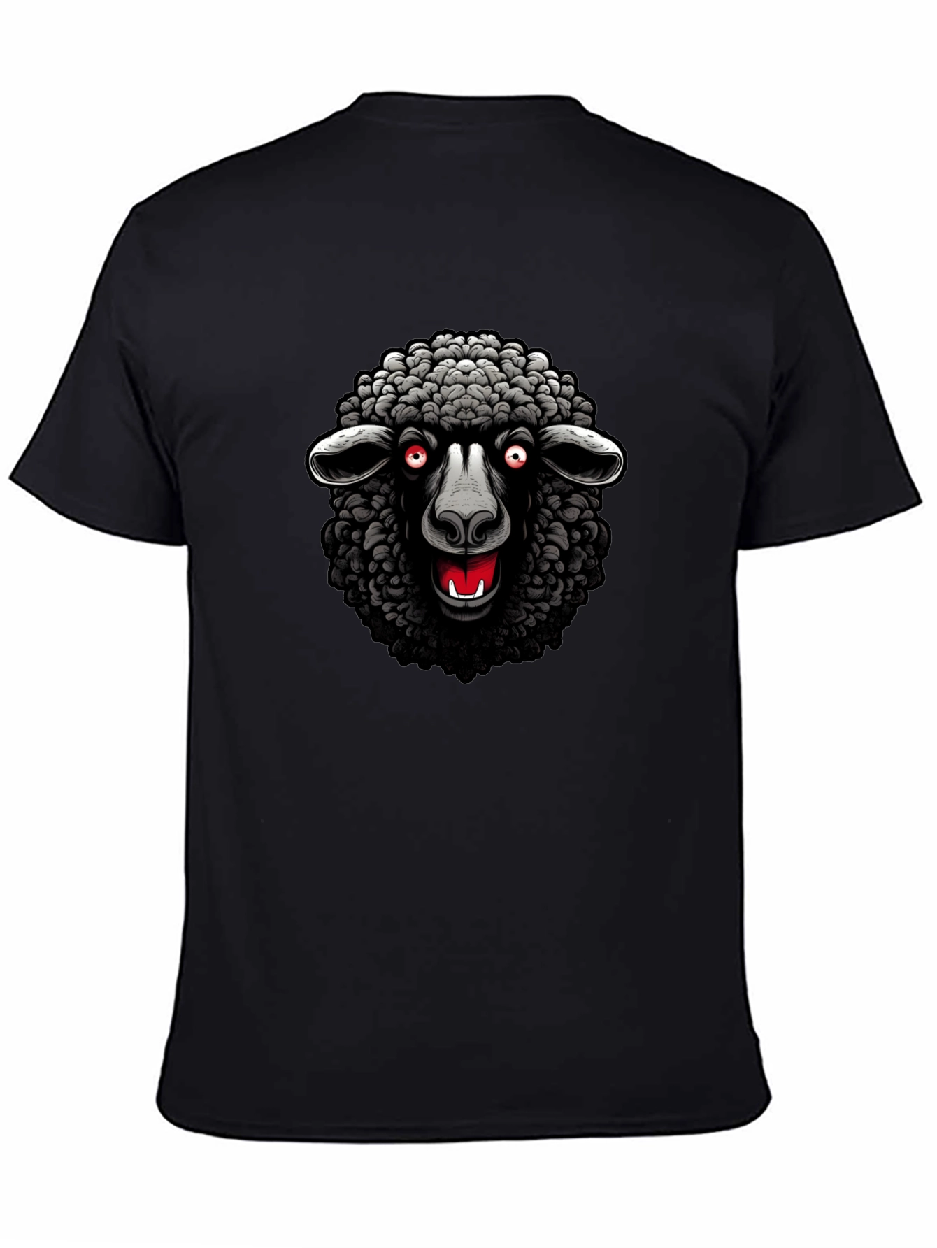 Camiseta Negra Oveja Malvada Diseño Único