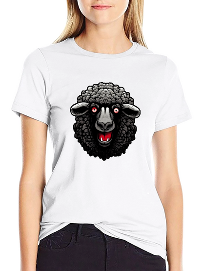 Camiseta Negra Oveja Malvada Diseño Único