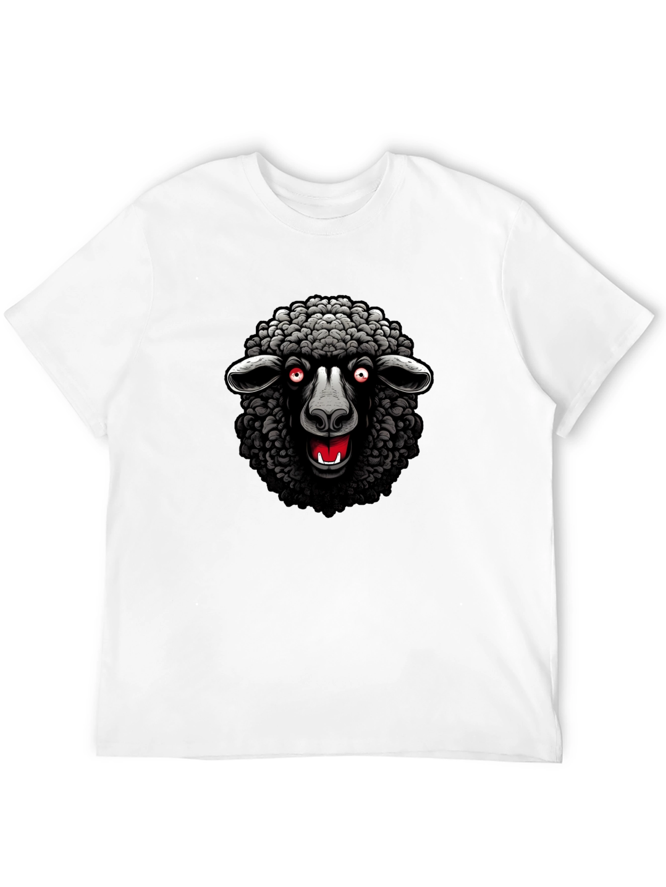 Camiseta Negra Oveja Malvada Diseño Único