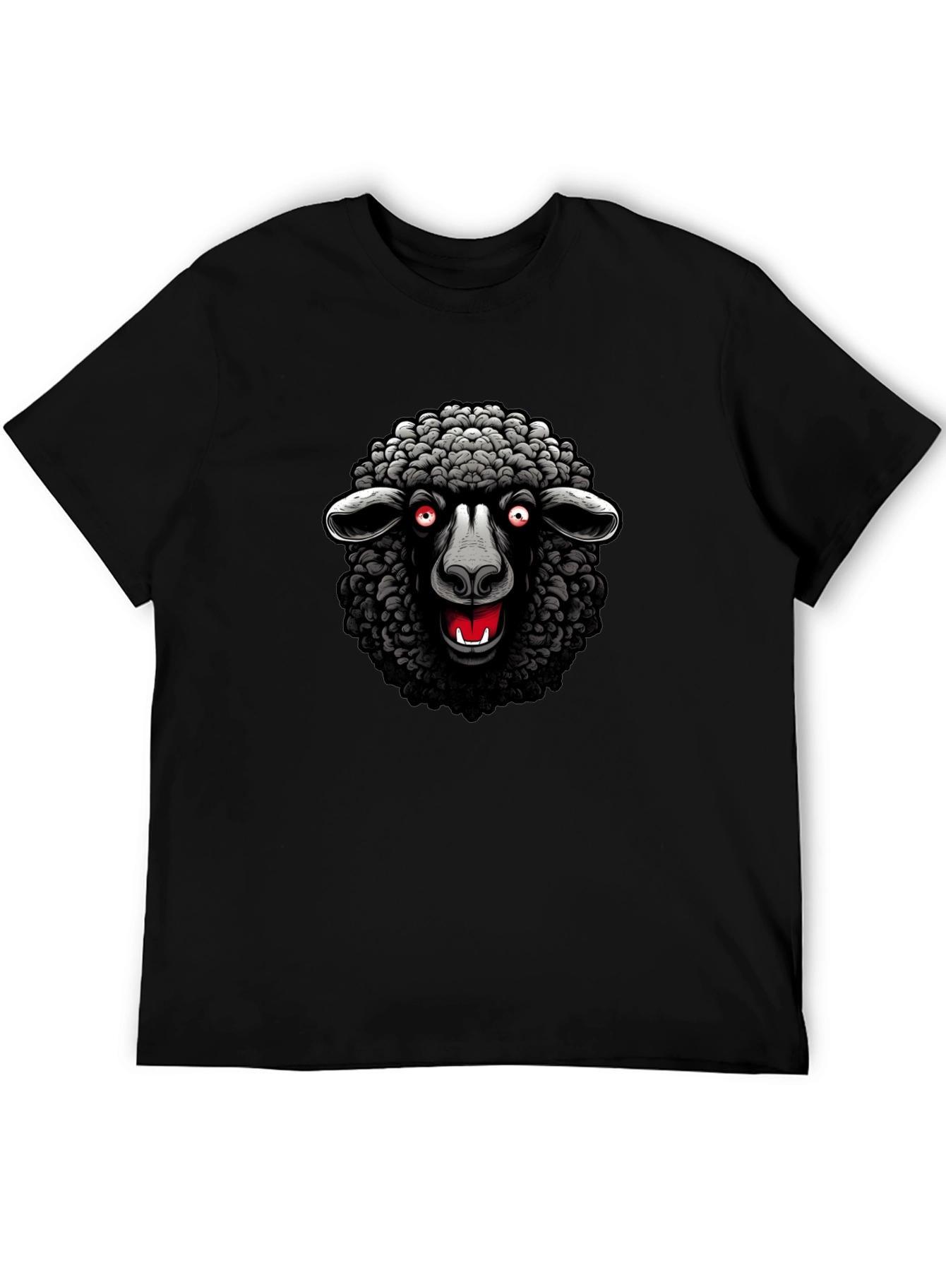 Camiseta Negra Oveja Malvada Diseño Único
