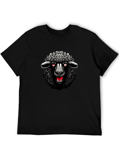Camiseta Negra Oveja Malvada Diseño Único