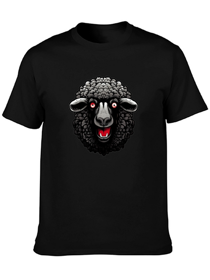 Camiseta Negra Oveja Malvada Diseño Único