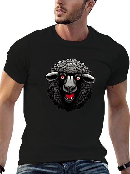 Camiseta Negra Oveja Malvada Diseño Único
