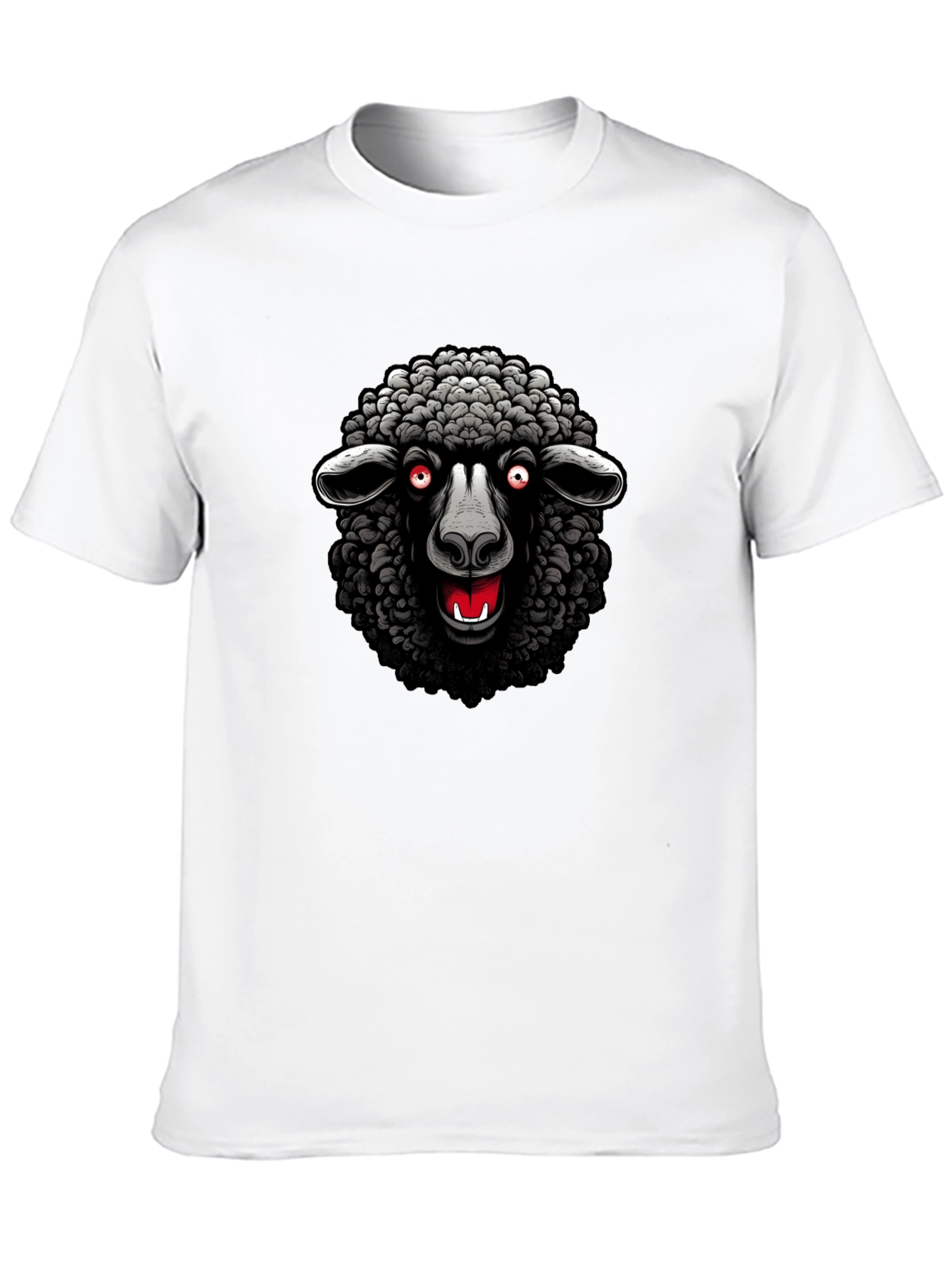 Camiseta Negra Oveja Malvada Diseño Único