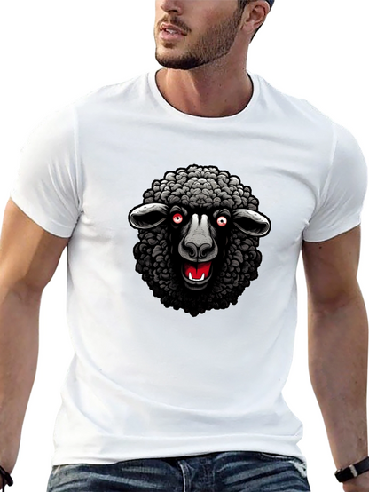 Camiseta Negra Oveja Malvada Diseño Único