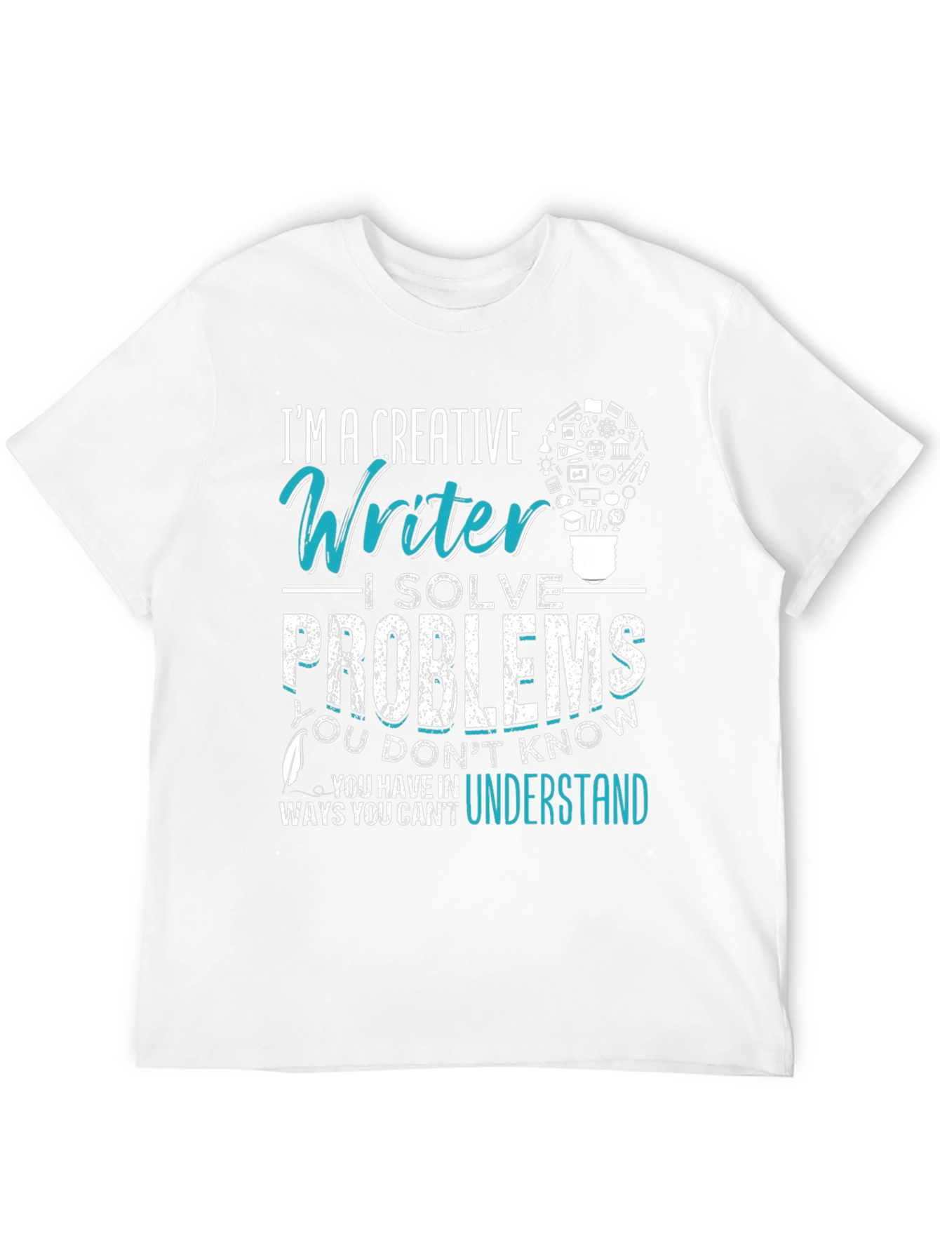 Camiseta Negra con Diseño para Escritores Creativos