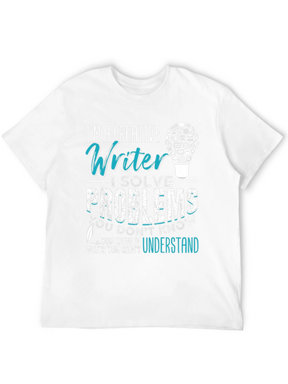 Camiseta Negra con Diseño para Escritores Creativos