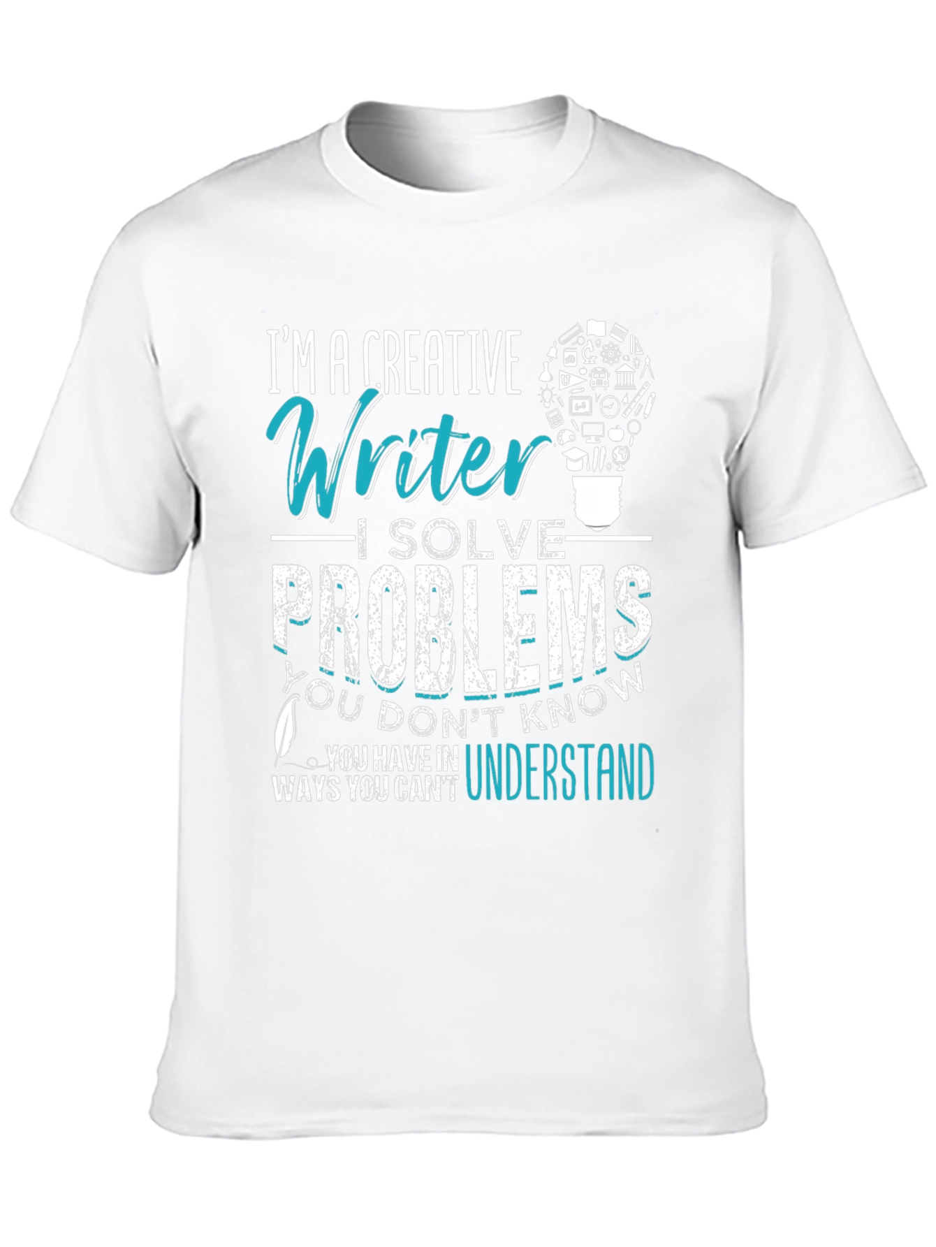 Camiseta Negra con Diseño para Escritores Creativos