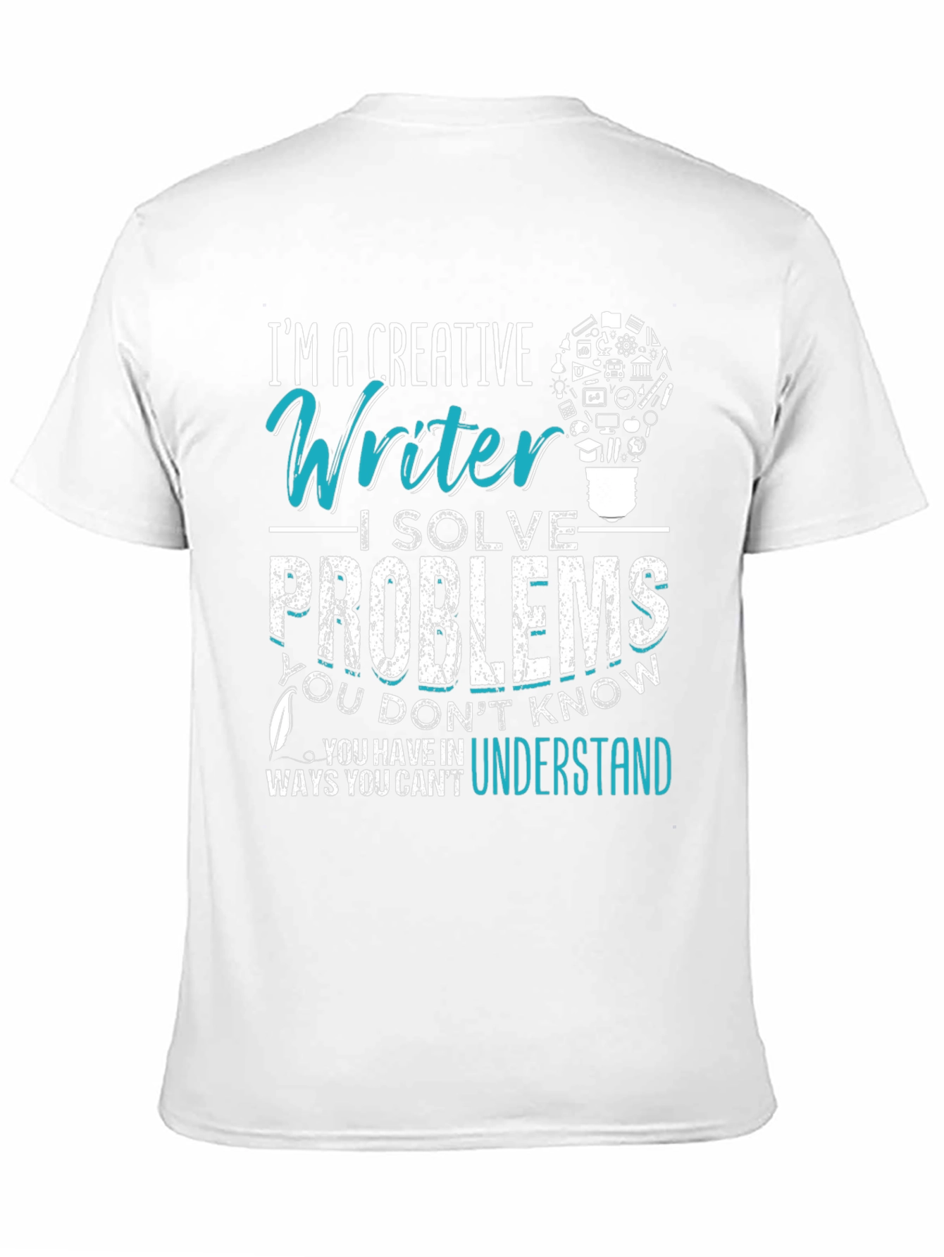 Camiseta Negra con Diseño para Escritores Creativos