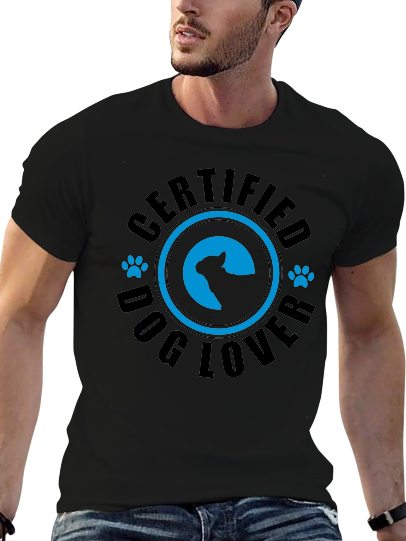 Camiseta Negra Certified Dog Lover
