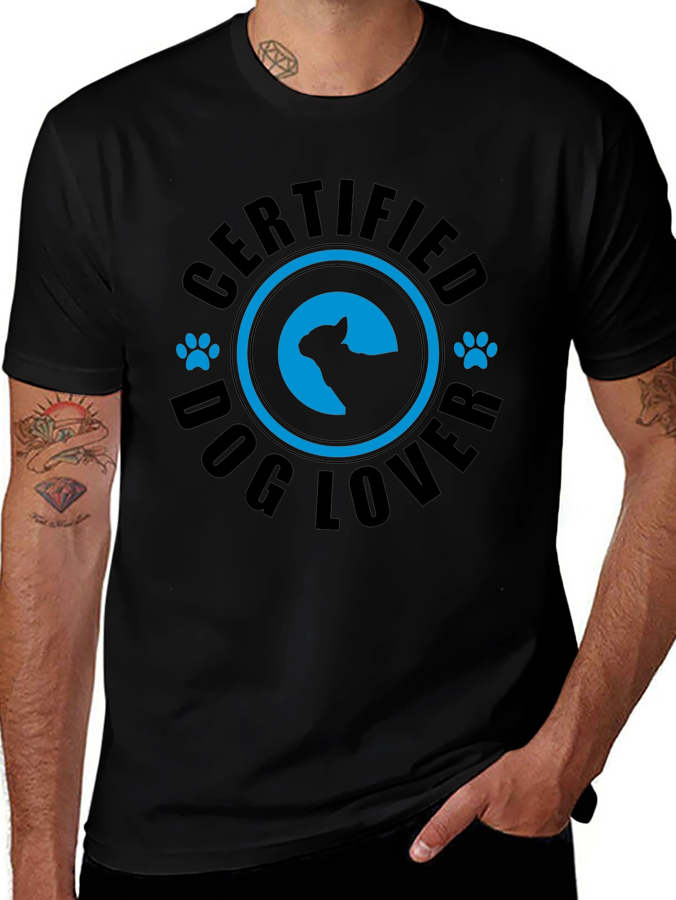 Camiseta Negra Certified Dog Lover