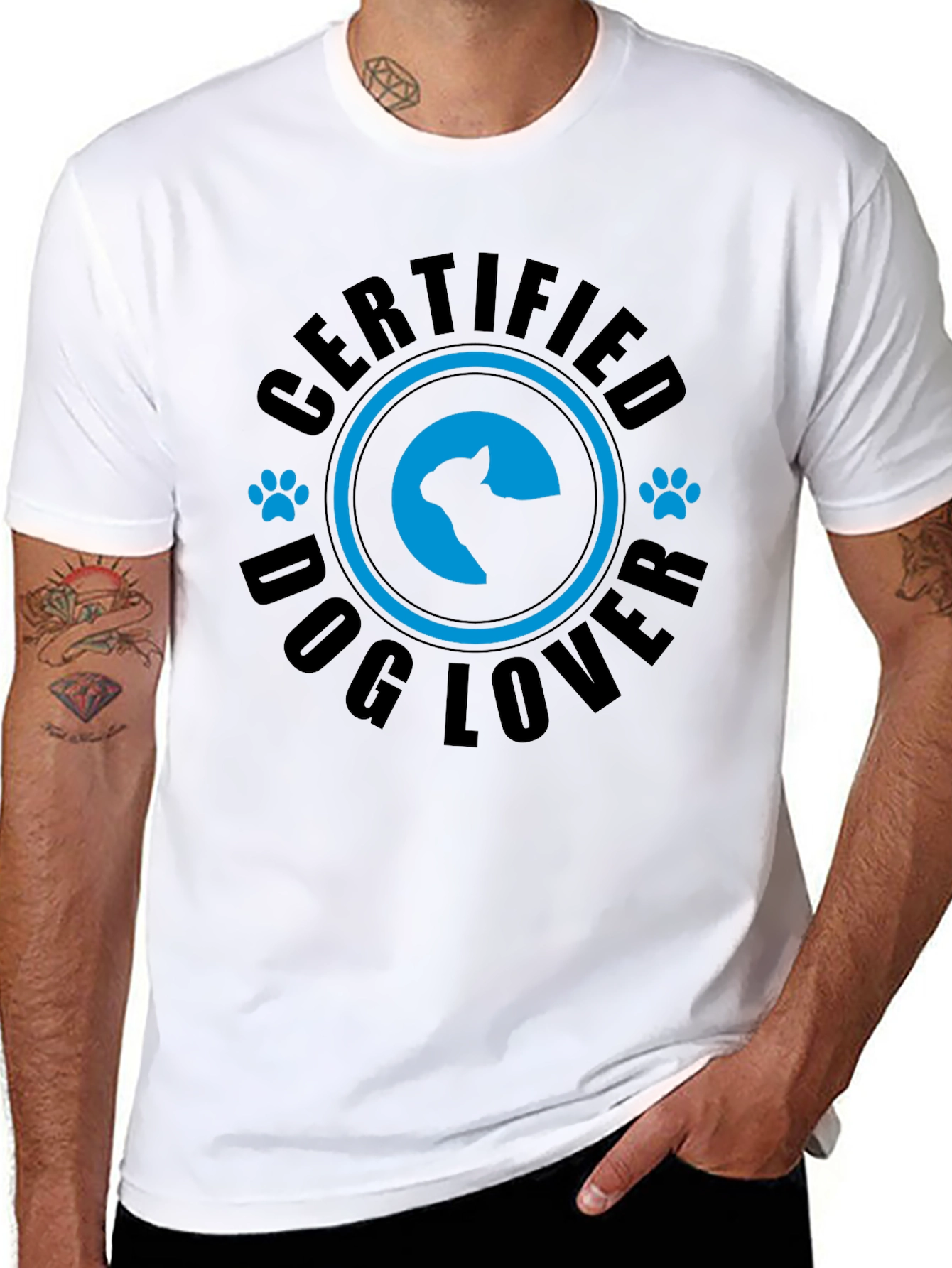 Camiseta Negra Certified Dog Lover
