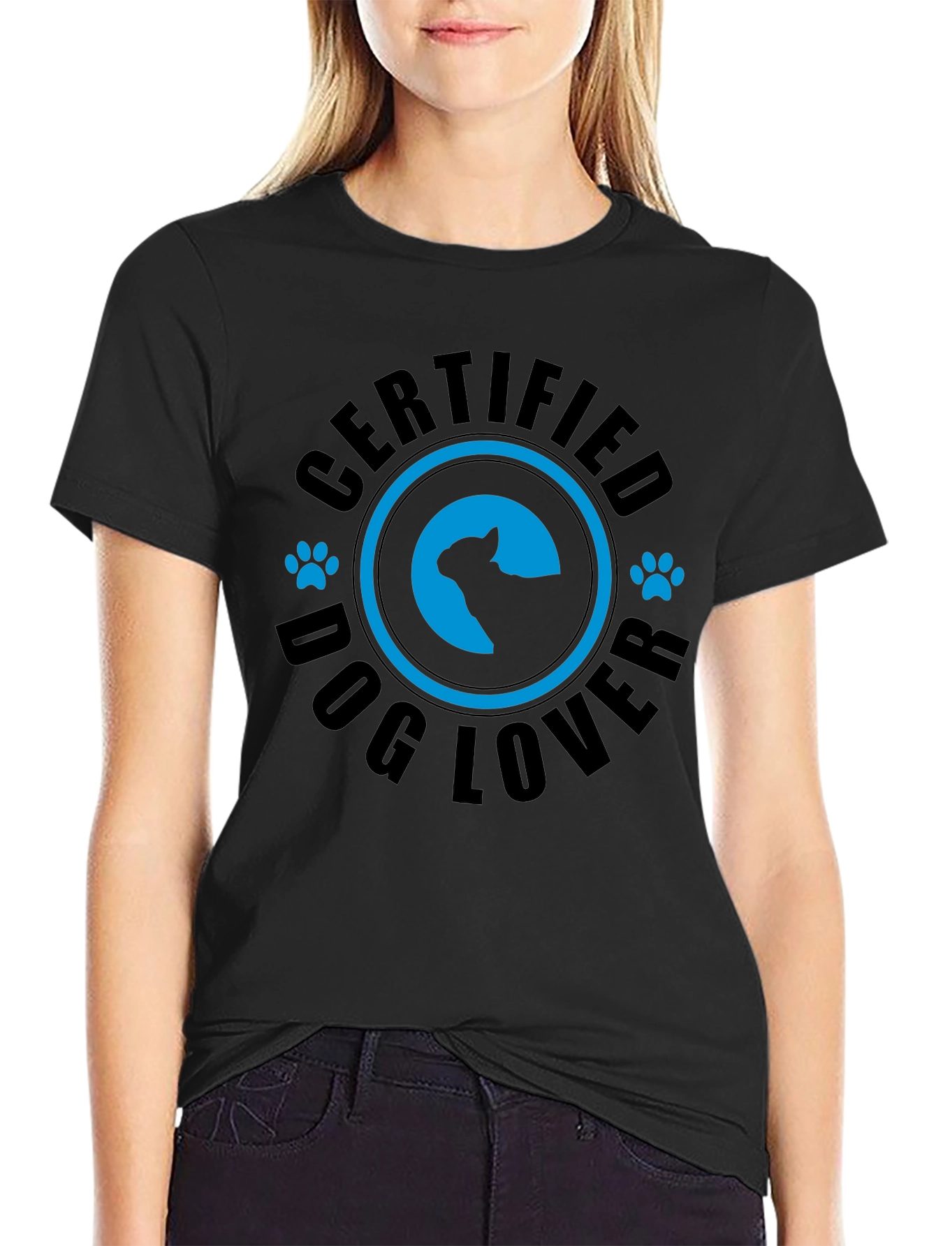 Camiseta Negra Certified Dog Lover