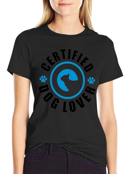 Camiseta Negra Certified Dog Lover