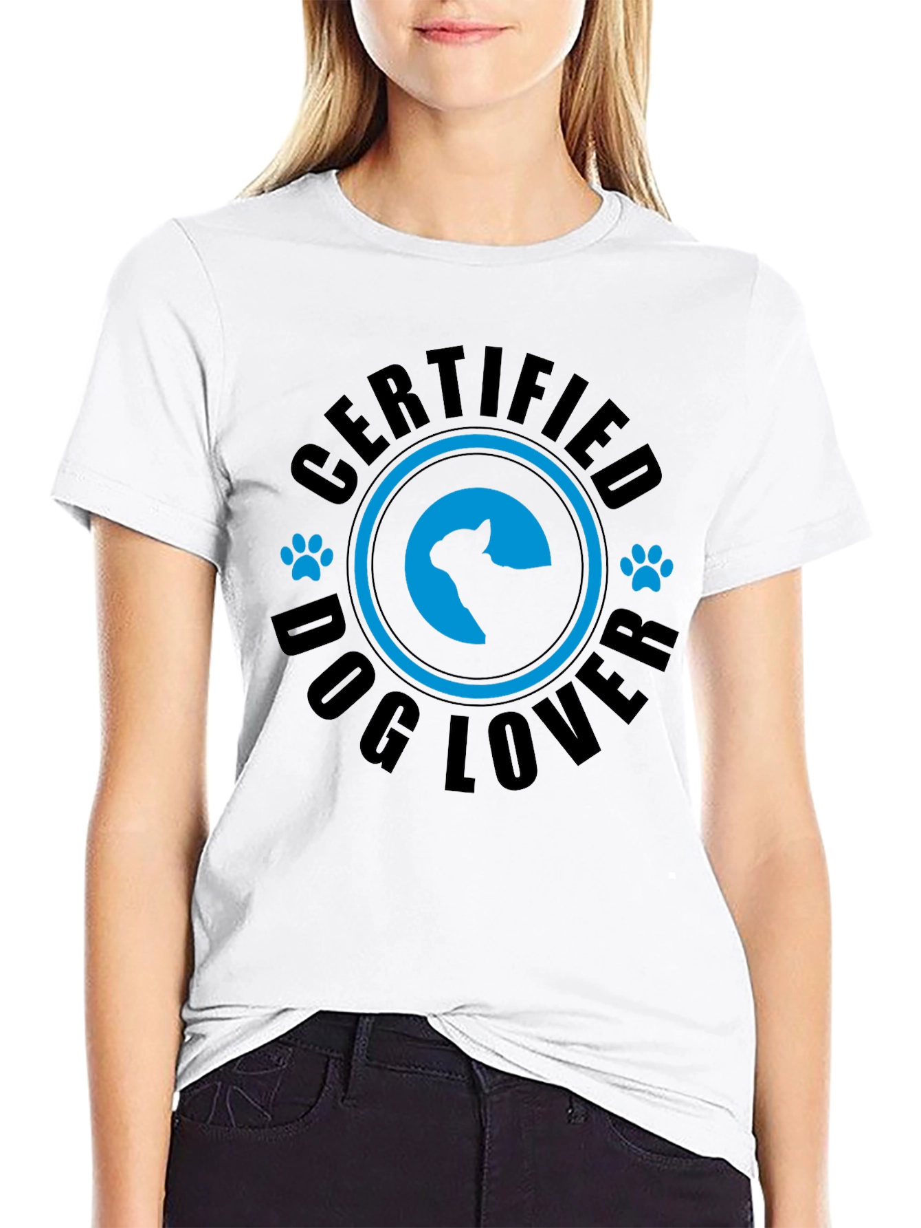 Camiseta Negra Certified Dog Lover